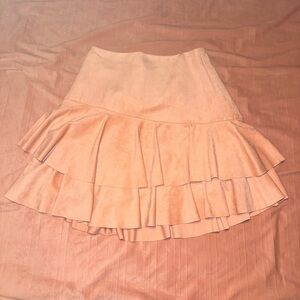 BCBGMaxAzria Peach Layered Mini Skirt